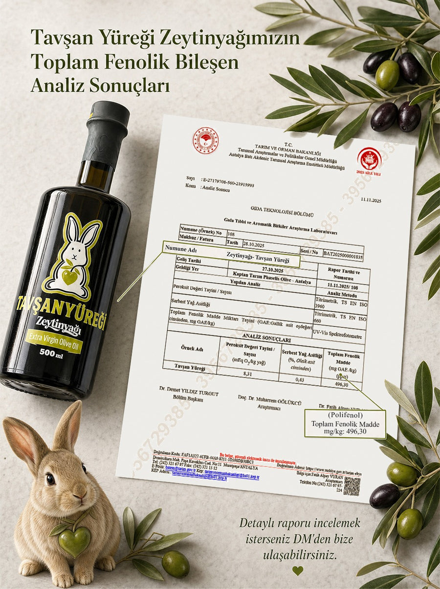 Tavşanyüreği Zeytinyağı Analiz Sonuçları